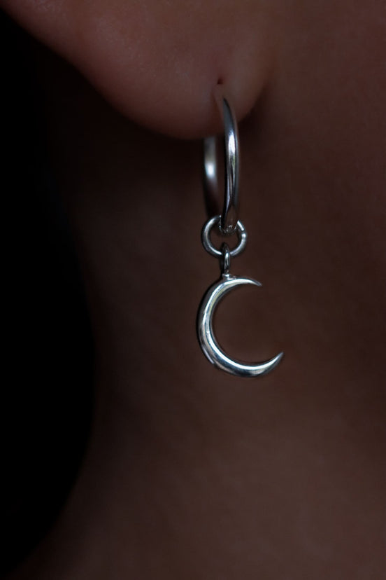 Earrings Silver Moon