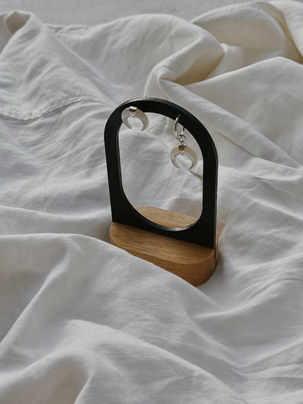 Earrings Pearl Moon Asymmetry