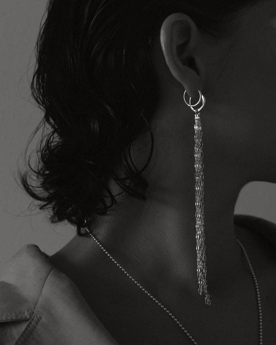 Earring Fringe Tassel Waterfall Mono