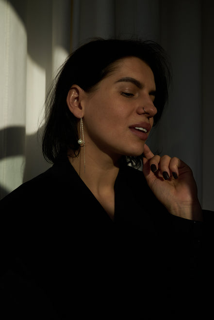 Earrings Pearl Threader