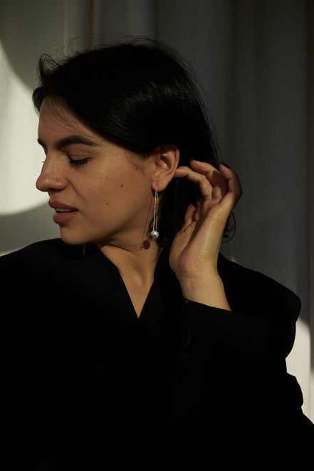 Earrings Pearl Threader