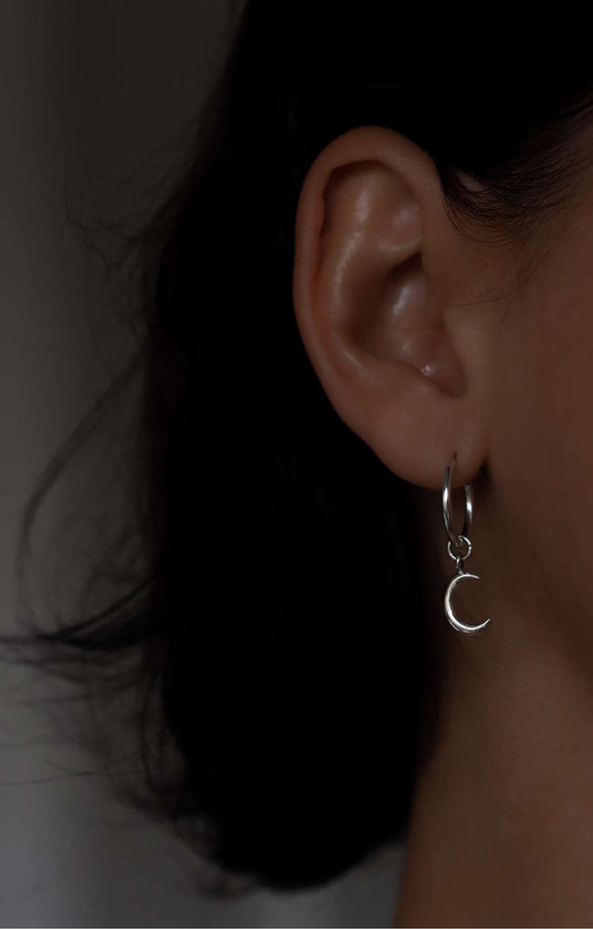 Earrings Silver Moon