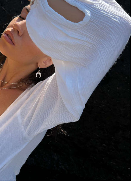 Earrings Pearl Moon Symmetry